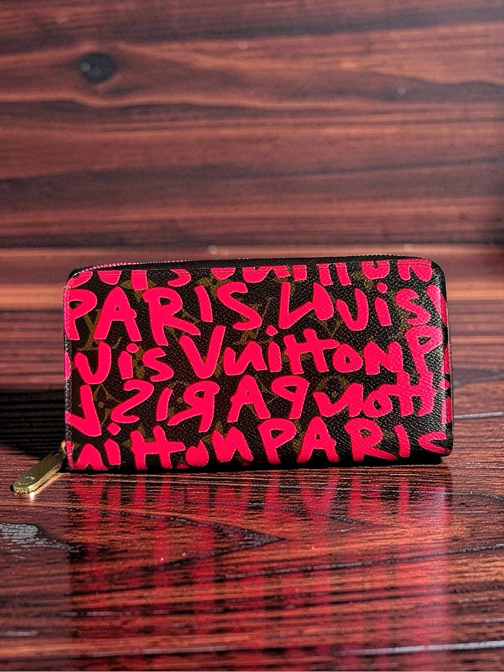 Louis Vuitton x Stephen Sprouse Monogram Graffiti Zippy Wallet Fuchsia Graffiti